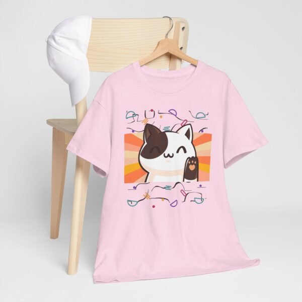 Super Cute Japanese Retro Style Smiling Cat T-shirt Unisex Heavy Cotton Tee