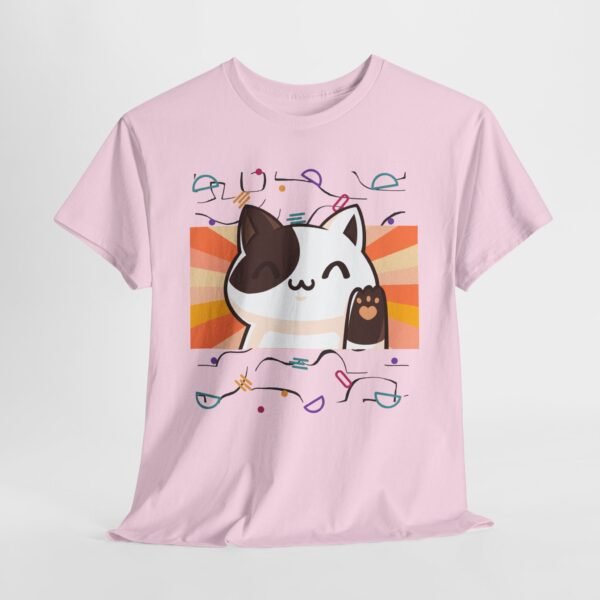 Super Cute Japanese Retro Style Smiling Cat T-shirt Unisex Heavy Cotton Tee