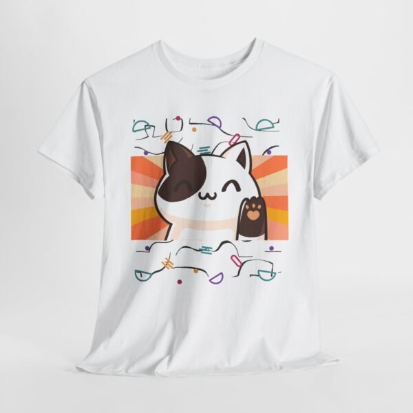 Super Cute Japanese Retro Style Smiling Cat T-shirt Unisex Heavy Cotton Tee