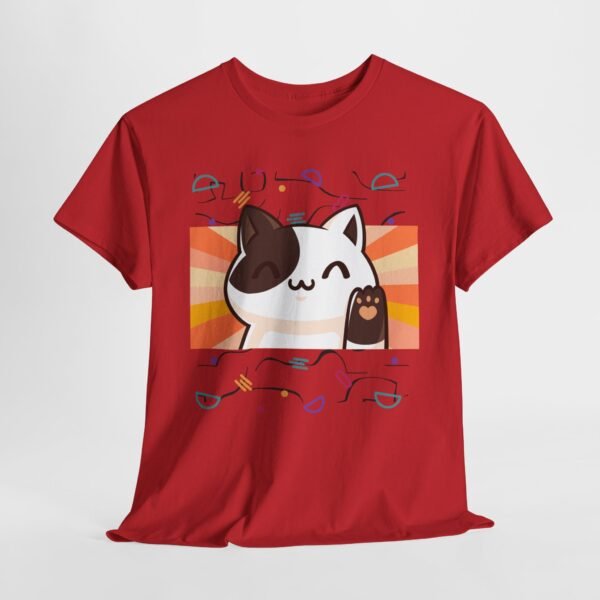 Super Cute Japanese Retro Style Smiling Cat T-shirt Unisex Heavy Cotton Tee