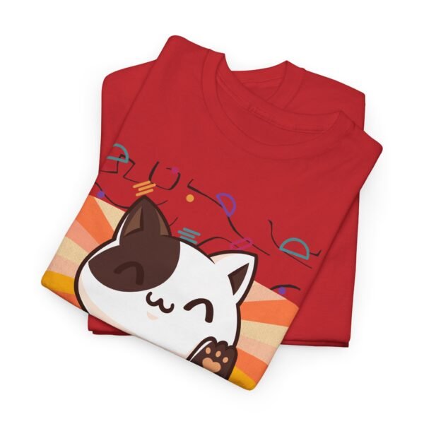 Super Cute Japanese Retro Style Smiling Cat T-shirt Unisex Heavy Cotton Tee