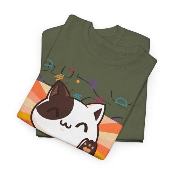 Super Cute Japanese Retro Style Smiling Cat T-shirt Unisex Heavy Cotton Tee